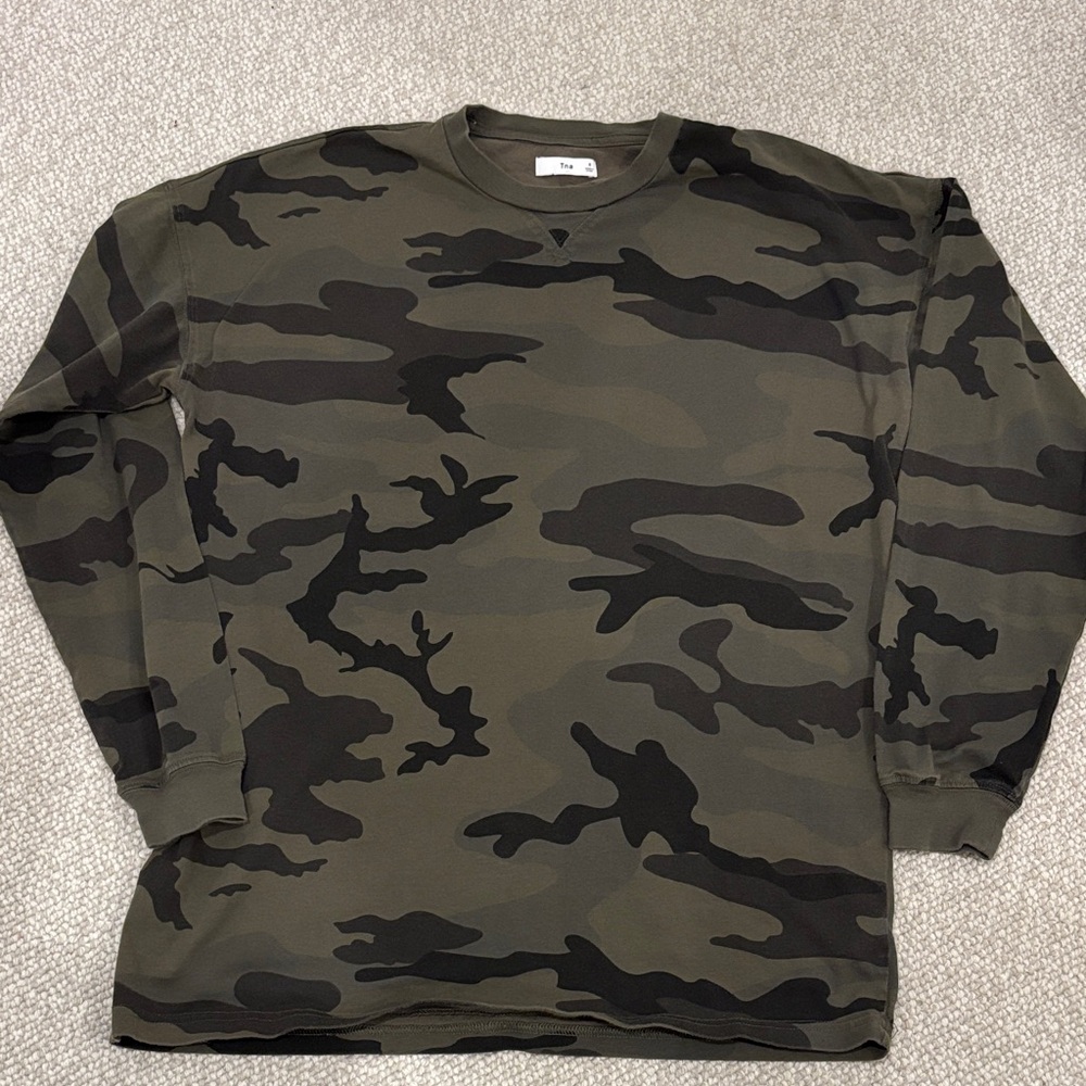 TNA Olive Camouflage Crewneck